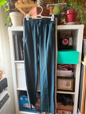 Zadig & Voltaire Green Pomy Pants with Sparkly Tuxedo Stripe